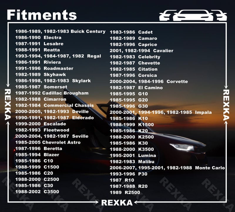 Rexka 10 قطع من إطار المصباح الأمامي من النايلون من Rexka، صواميل برغي الشواية #8 أو #10 حجم المسمار متوافق مع GM 3919773 Chevy Buick Cadillac GMC - Image 4